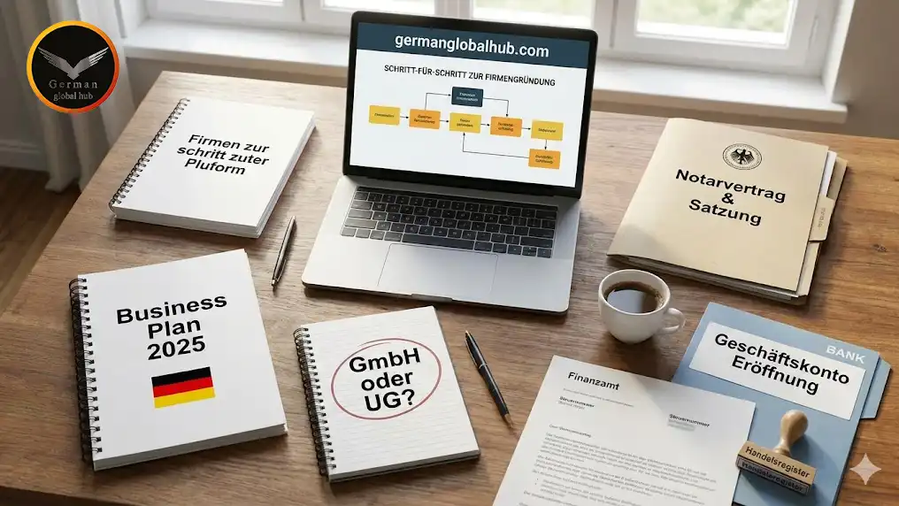 مراحل قدمبهقدم ثبت شرکت در آلمان؛ از بیزینس پلن تا افتتاح حساب بانکی، جرمن گلوبال هاب