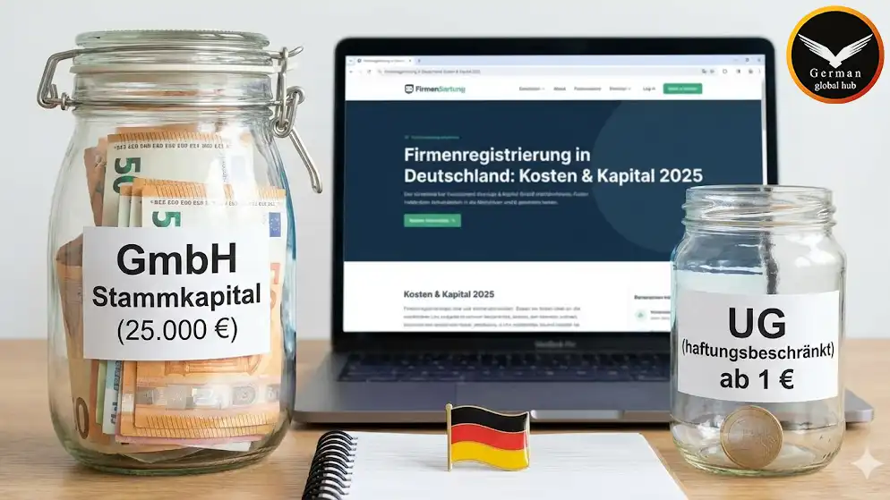 حداقل سرمایه برای ثبت شرکت در آلمان (GmbH و UG) در سال ۲۰۲۵، جرمن گلوبال هاب