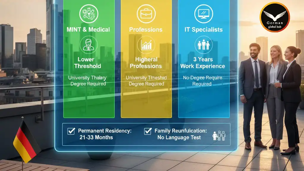 تفاوت روش‌های مختلف شرایط دریافت بلوکارت آلمان در سال ۲۰۲۵، جرمن گلوبال هاب