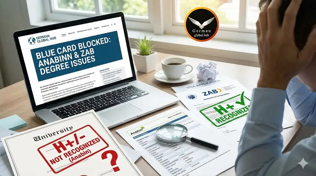 مشکل ششم: عدم تایید مدرک تحصیلی (Anabin/ZAB)، جرمن گلوبال هاب