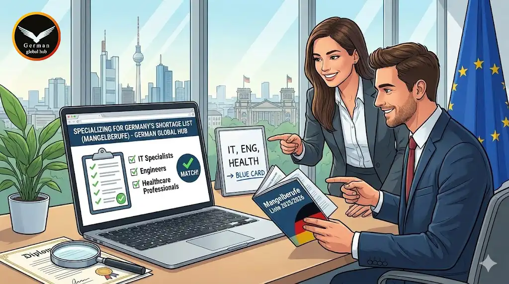 تخصص خود را در گروه مشاغل مورد نیاز (Shortage List) جا دهید، جرمن گلوبال هاب