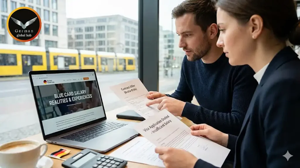 تجربه واقعی افراد در رسیدن به حداقل حقوق لازم برای بلوکارت آلمان، جرمن گلوبال هاب